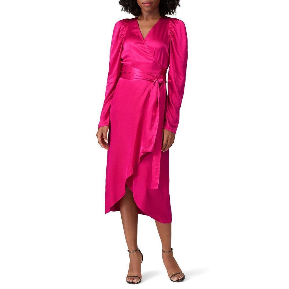 CHELSEA AND WALKER Hot Pink North Dress Satin Wrap Tie - Sz 10